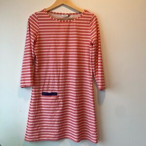 Peach Stripe Cabana Shift Dress - S - Excellent Condition